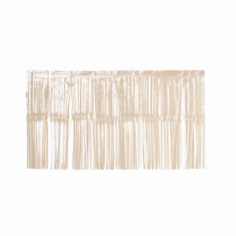 Metallic Foil Fringe White Gold 90 X 50cm