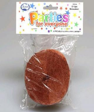 Crepe Paper Streamers 30m Brown