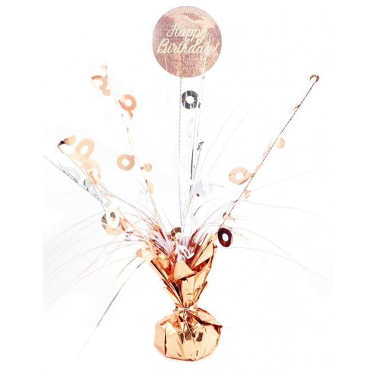 Happy Birthday Rose Gold & White Centrepiece Weight 165GM