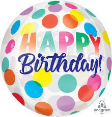 Orbz Happy Birthday Colourful Big Dots 16''(40cm)
