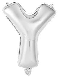 Foil Balloon 35cm Silver Y