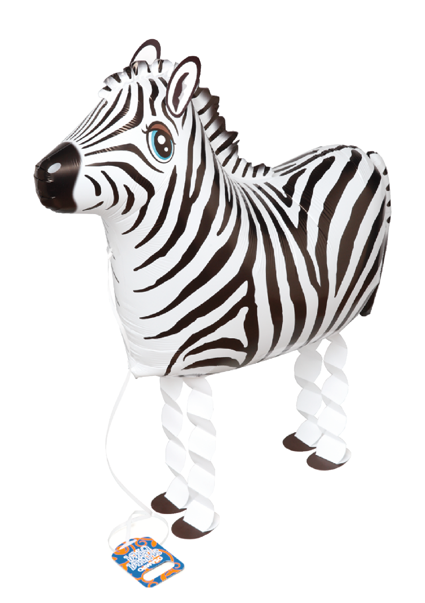 Osampo Walking Foil Balloon Zebra