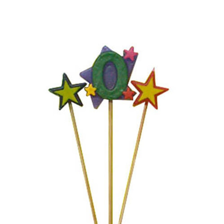 3 PIECE NUMBER CANDLE SET '0'
