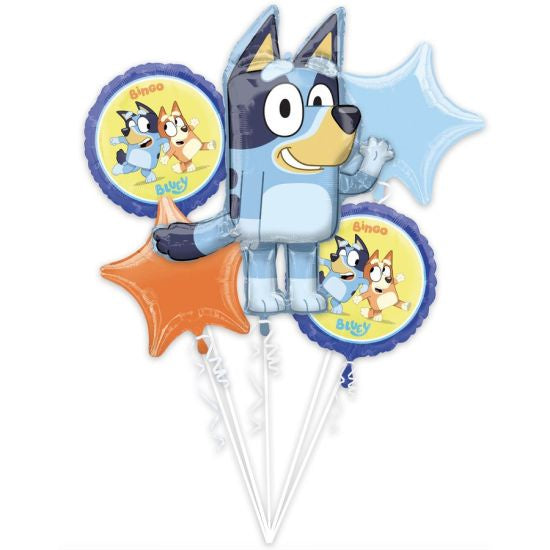 Foil Balloon Bouquet Bluey Pack Of 5