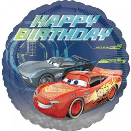 17"(43cm) Foil Balloon Cars 3 Happy Birthday