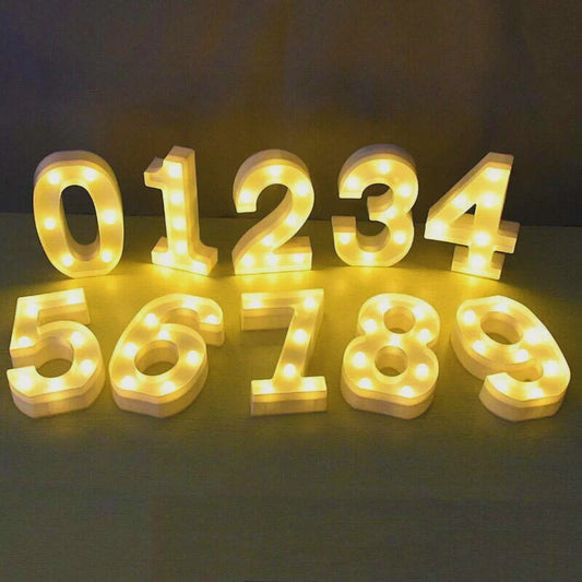 LED Number Light "3" – 22cm Battery Operated Decorative Lamp
