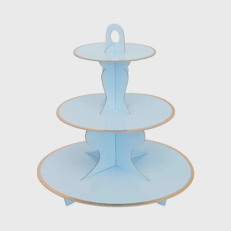 Eco Blue 3 Tier Cupcake & Cake Stand