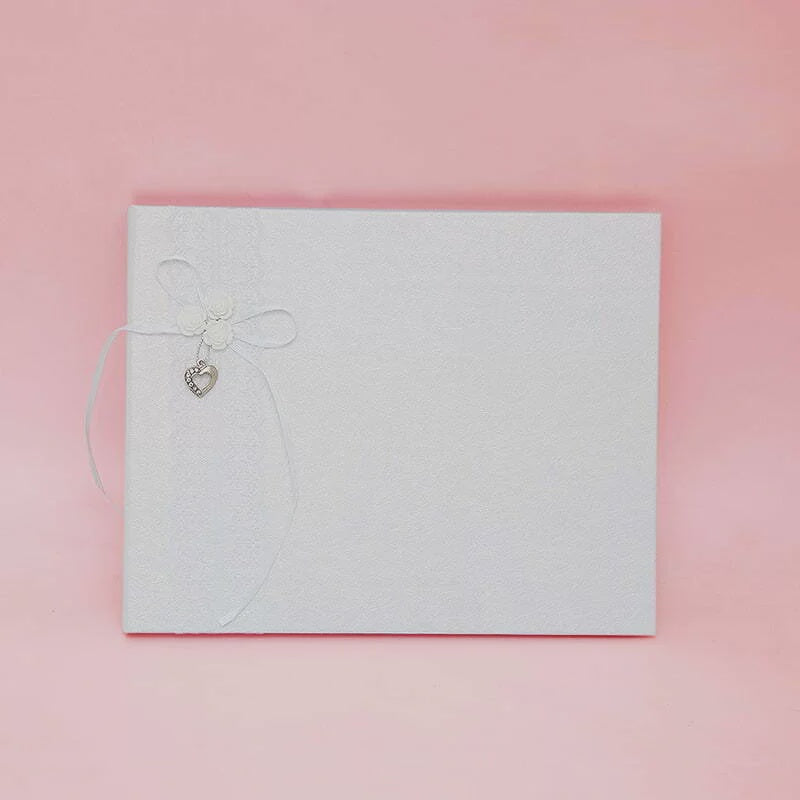 Guest Book – Wedding & Party Keepsake with White Blank Pages