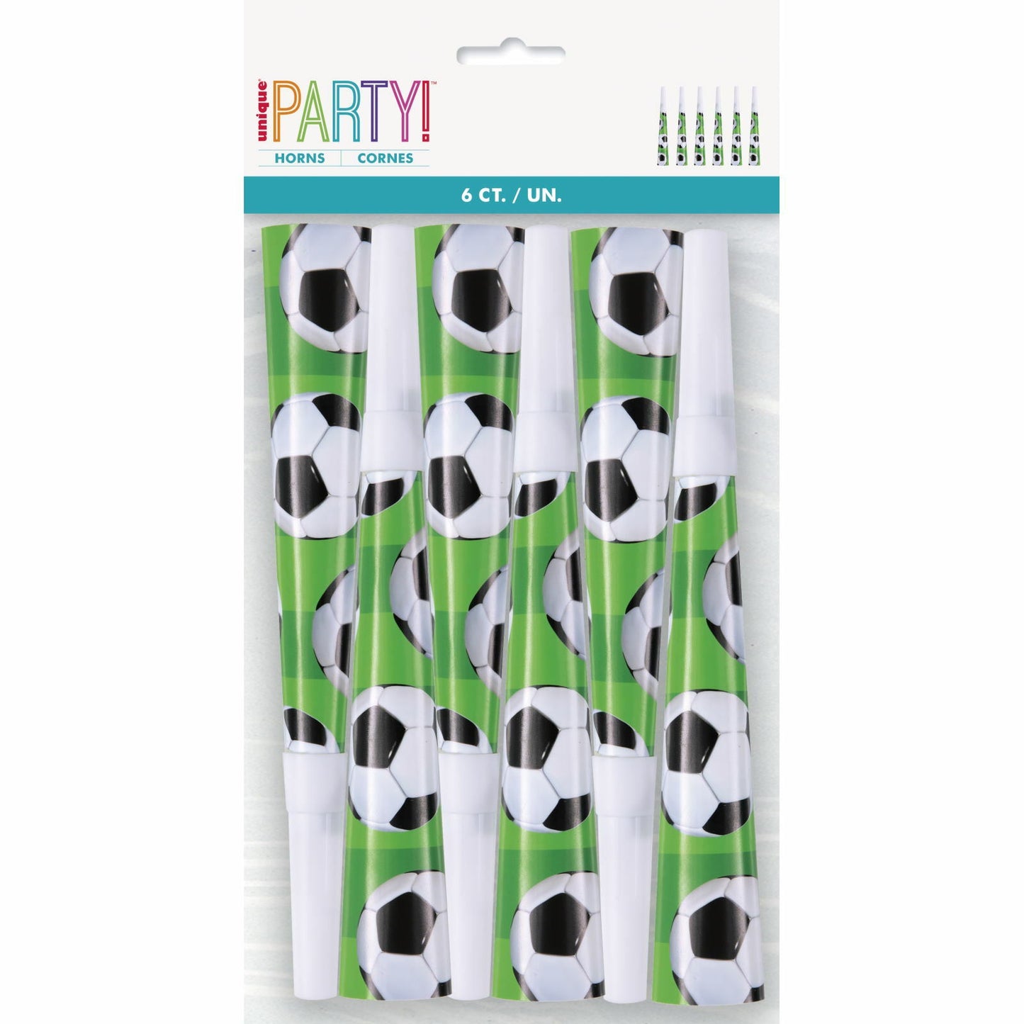 3d Soccer Horns Pack Of 6