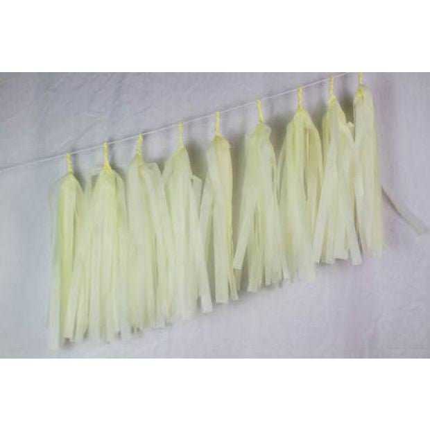Tassels Tissue Standard Ivory Pack Of 9