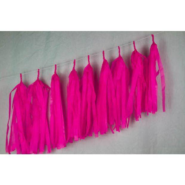 Tassels Tissue Standard Rose Pink Pack Of 9