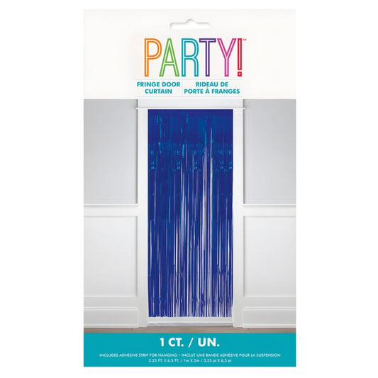 Royal Blue Fringe Door Curtain 1m x 2m (3.25' x 6.5')