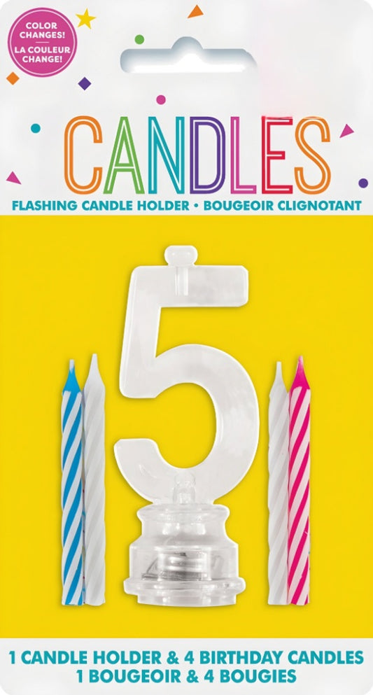 FLASHING BIRTHDAY CANDLE 5