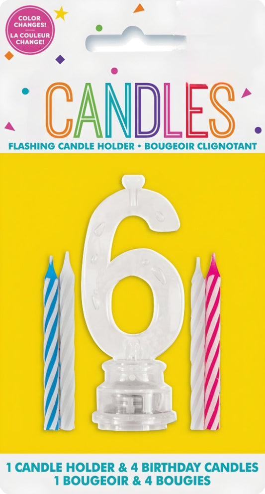FLASHING BIRTHDAY CANDLE 6