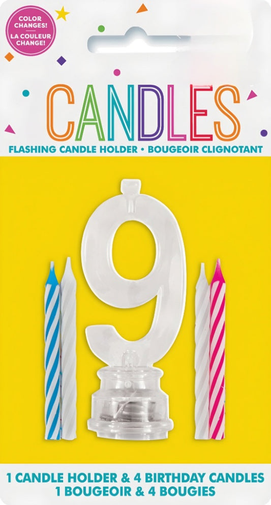 FLASHING BIRTHDAY CANDLE 9