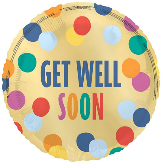18" PKG GET WELL SOON FL BLLN