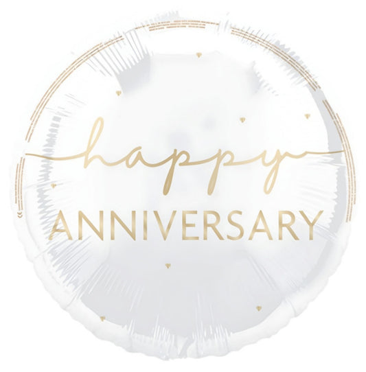 18" PKG HPY ANNIVERSARY FL BLN