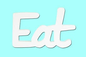 Wooden Word 'eat' (white) - Splosh