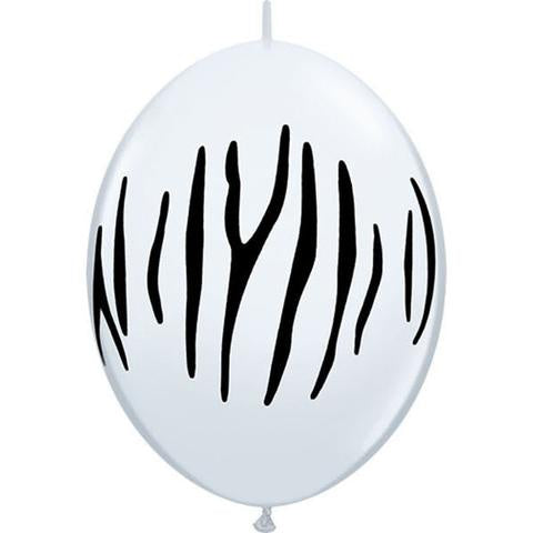 Quick Link White Zebra Balloon 12" P50