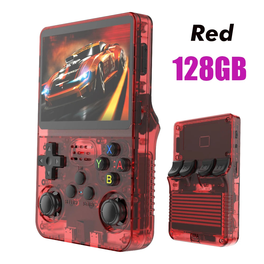 128GB R36S Retro Handheld Video Game Console 3.5Inch IPS Screen Player Kid Portable Pocket Video Player Games Arkos System