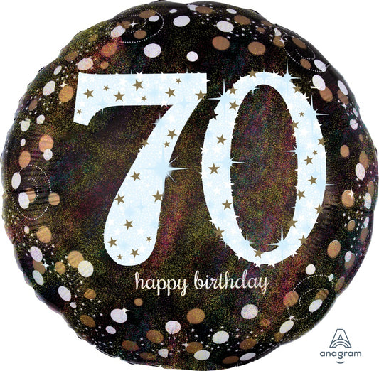 18"(45cm) Foil Balloon 70 Sparkling Birthday