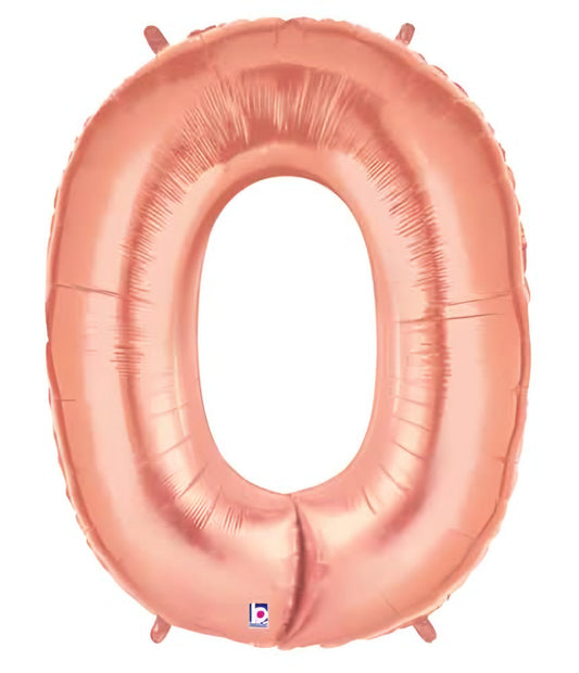 Rose Gold Letter O Foil Balloon 34 Inch Alphabet Helium Party Decoration