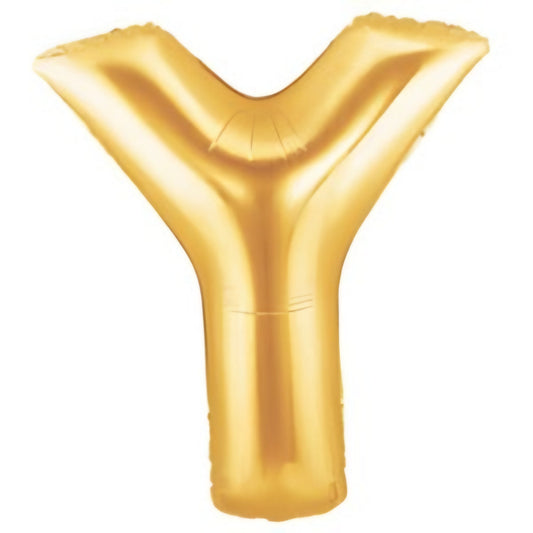 Gold Letter Y Foil Balloon 34 Inch Alphabet Helium Party Decoration
