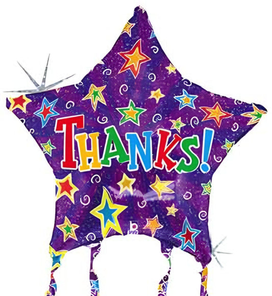 Thank You Shooting Star Foil Balloon 23 Inch Helium Party Decoration
