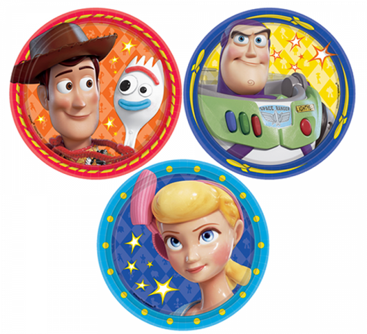 Toy Story 4 Paper Plates 7"/18cm Pack Of 8