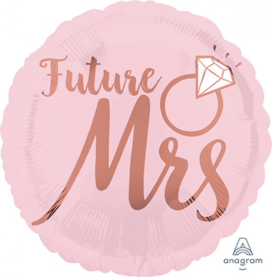 Blush Wedding Future Mrs Foil Balloon 45cm(18")