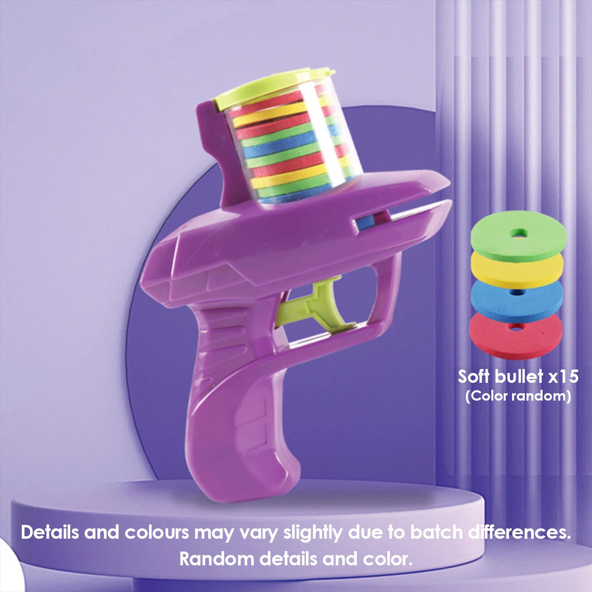 Children'S UFO Radish Gun Toy Bullet Gun Safety EVA Outdoor Toy Bullet Battle Interesting Interactive Decompression Toys