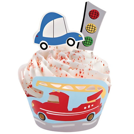 Wheels Cupcake Combo Wrap Pix Cake Decoration Toppers Party Supplies