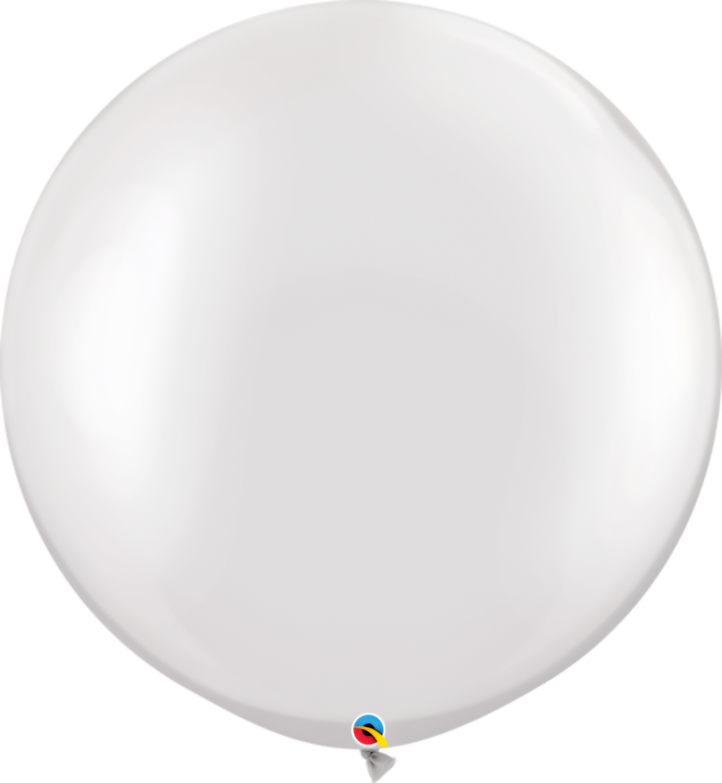 White Metallic Latex Balloons 30in Helium Quality Pack of 2 Party