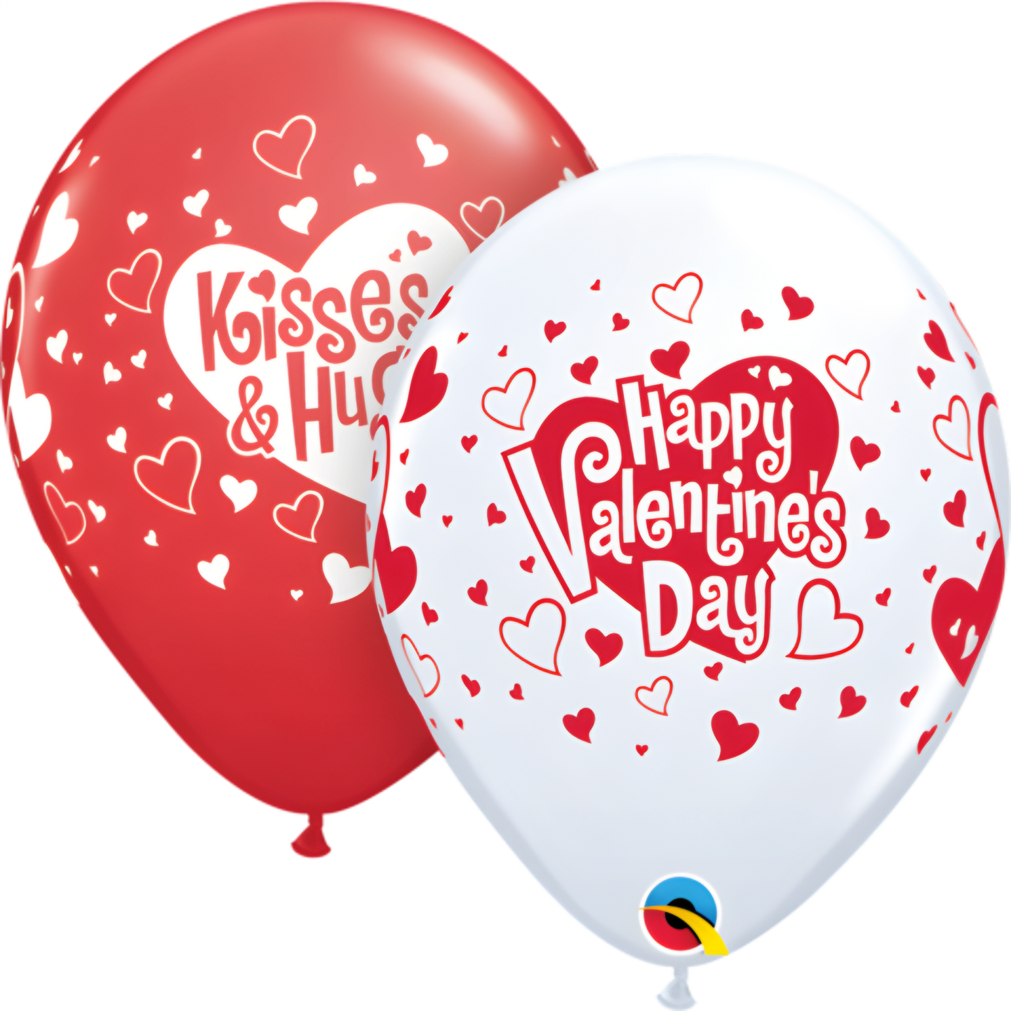 Red White Valentine Kiss Printed Latex Balloons 11in Pack of 50 Party