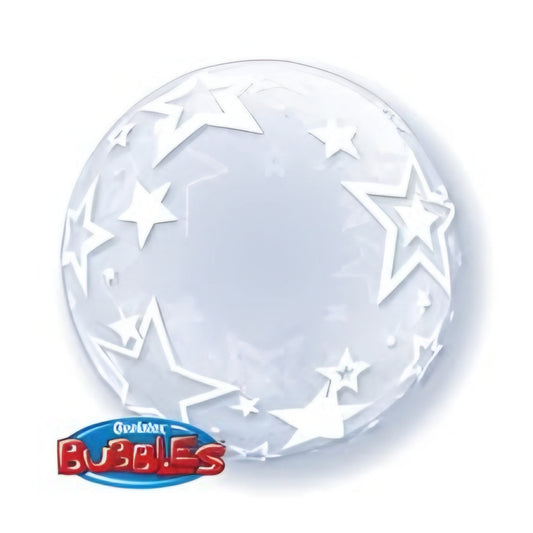 Stylish Stars Deco Bubble Balloon 24in Clear Party Decoration