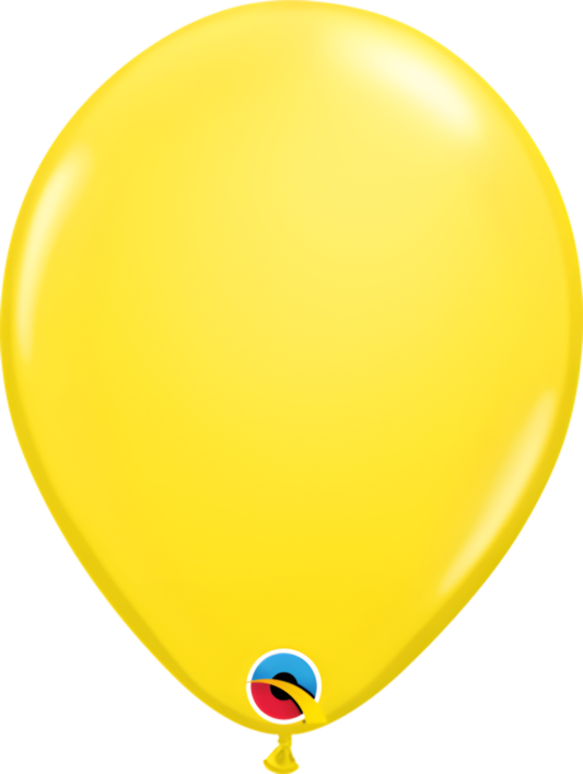 HELIUM QUALITY LATEX BALLOON 11"(28CM) JEWEL CITRINE YELLOW PACK OF 100