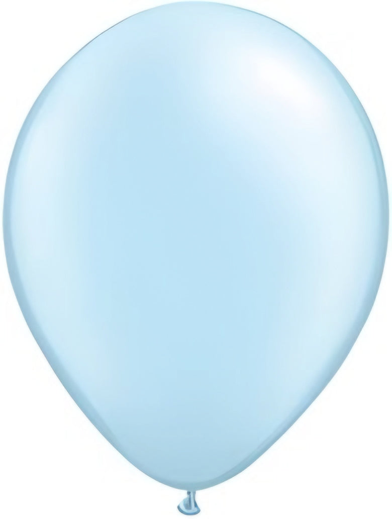 Latex 16"(40cm) Helium Quality Metallic Latex Balloons Light Blue Pack Of 50