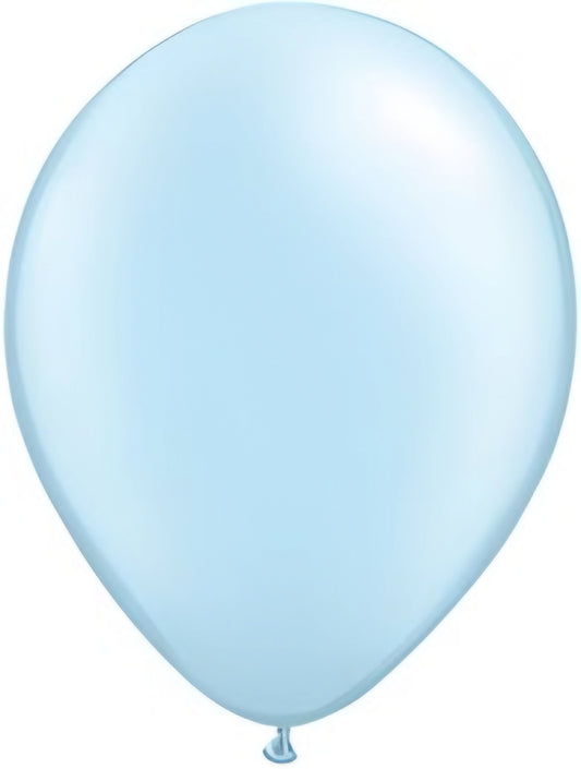 Latex 16"(40cm) Helium Quality Metallic Latex Balloons Light Blue Pack Of 50
