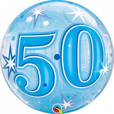 Bubble Balloon 22" Blue Star '50
