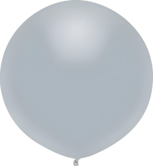 Latex 17"(43cm) Shining Silver Latex Balloons Pack Of 50