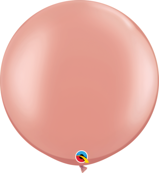 30" Helium Quality Metallic Latex Balloons Rose Gold Balloon Pack Of 2