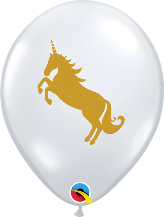 Clear Unicorn Printed Latex Balloons 11in Pack of 50 Kids Party Decoration