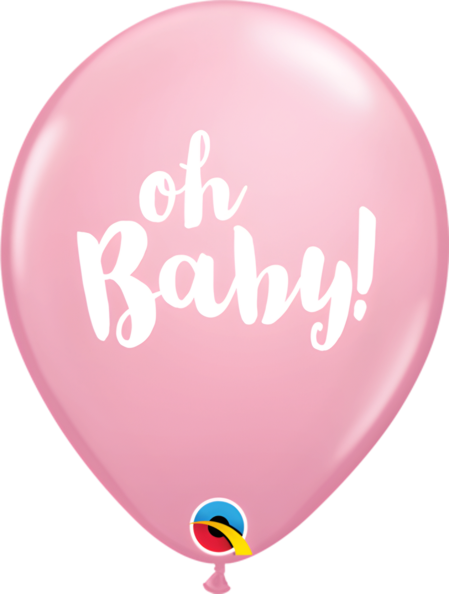11in Light Pink Oh Baby Printed Latex Balloons Pack of 50 Baby Shower