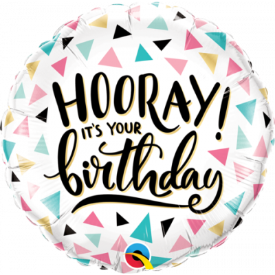 Foil Balloon 18"(45cm) Birthday Hooray!