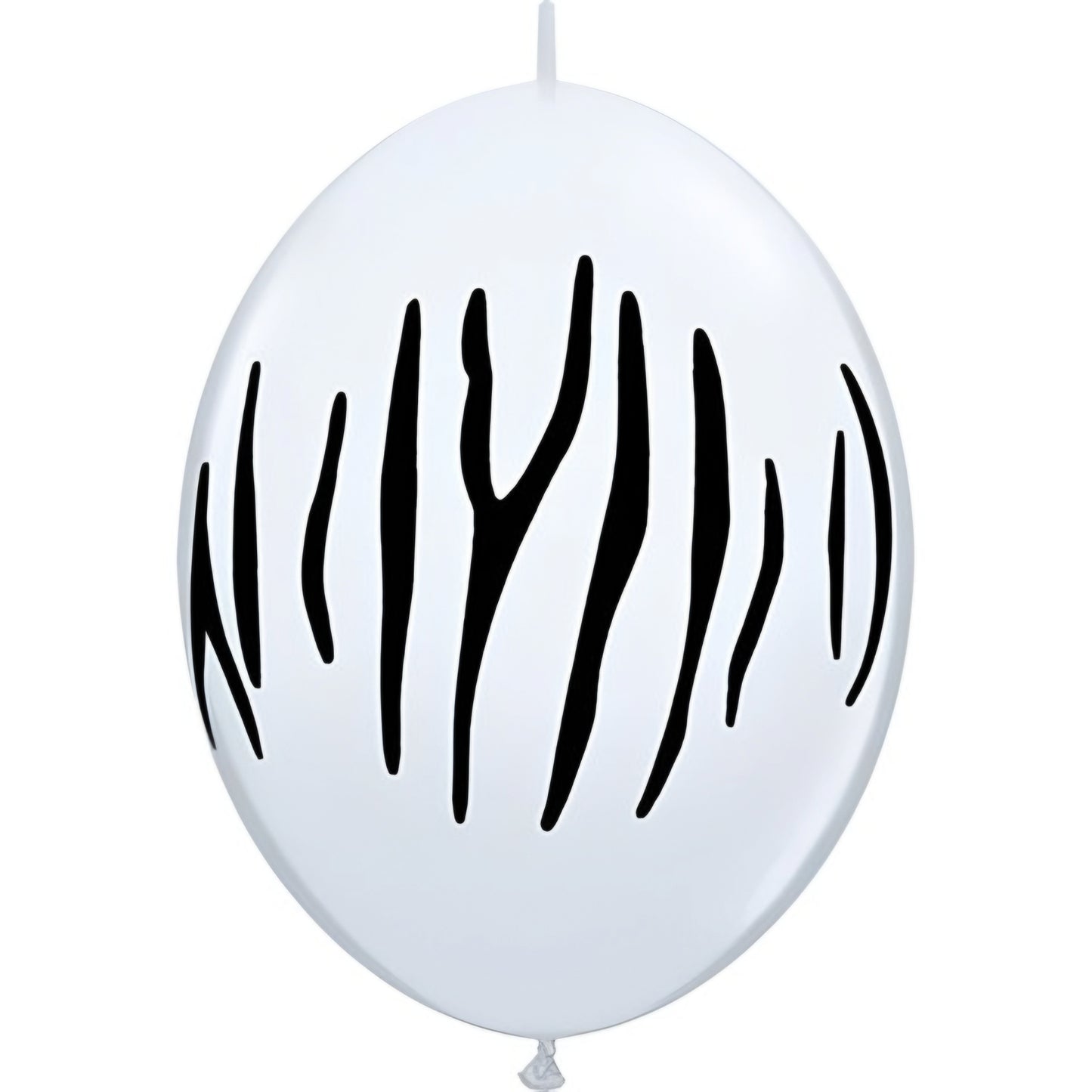 12in White Zebra Quick Link Latex Balloons Pack of 50 Linking Balloons