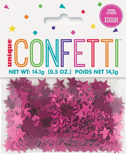Hot Pink Stars Confetti 14g