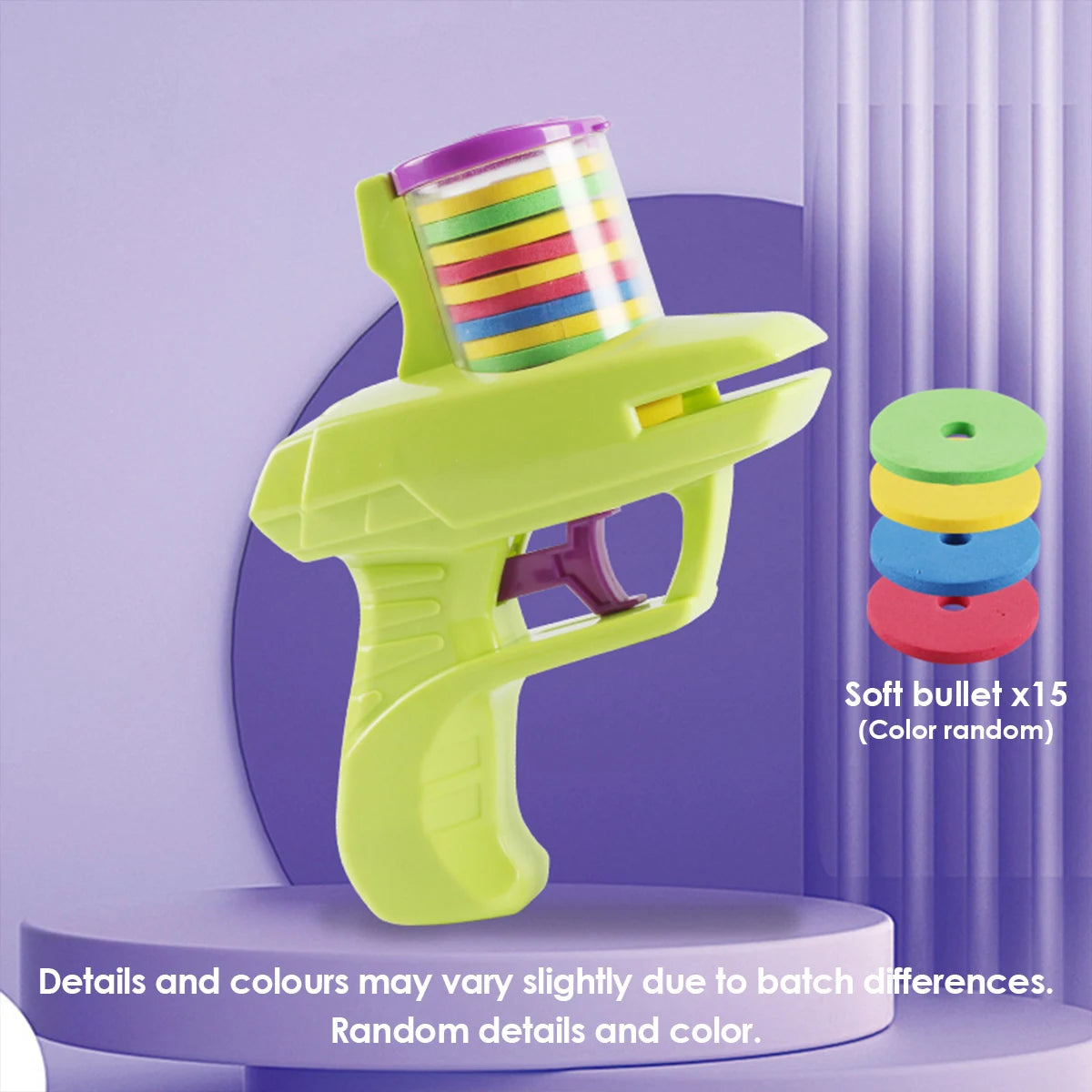 Children'S UFO Radish Gun Toy Bullet Gun Safety EVA Outdoor Toy Bullet Battle Interesting Interactive Decompression Toys
