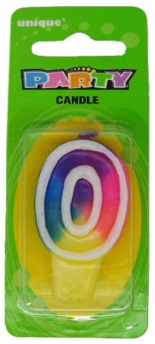Rainbow Alphabet Candle O