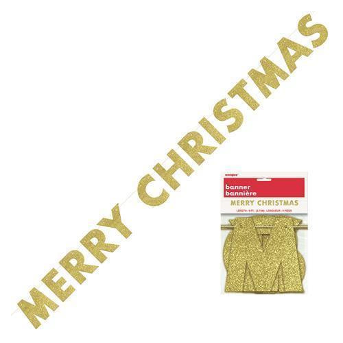 MERRY XMAS GLITTER J/BANNER