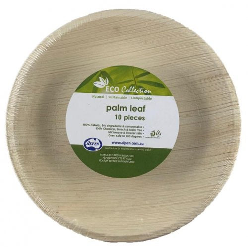 Palm Leaf Round Plate 7" Pack Of 10